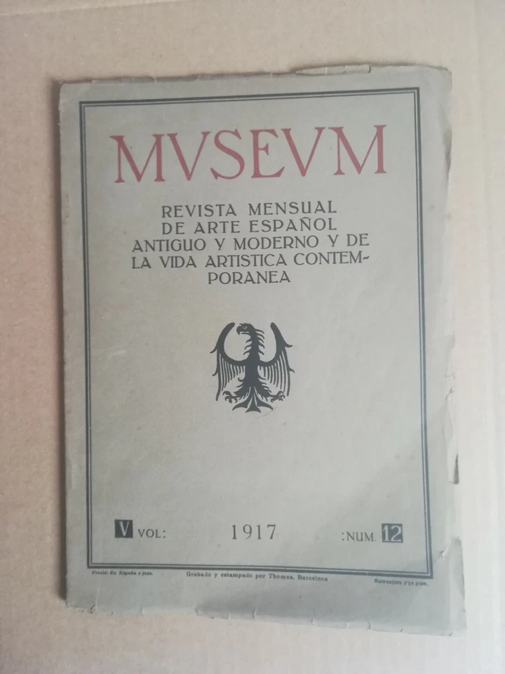 MUSEUM REVISTA MENSUAL DE ARTE ESPAÑOL ANTIGUO Y MODERNO VOL 5 1917 NUMERO 12 - Imagen 1 de 1