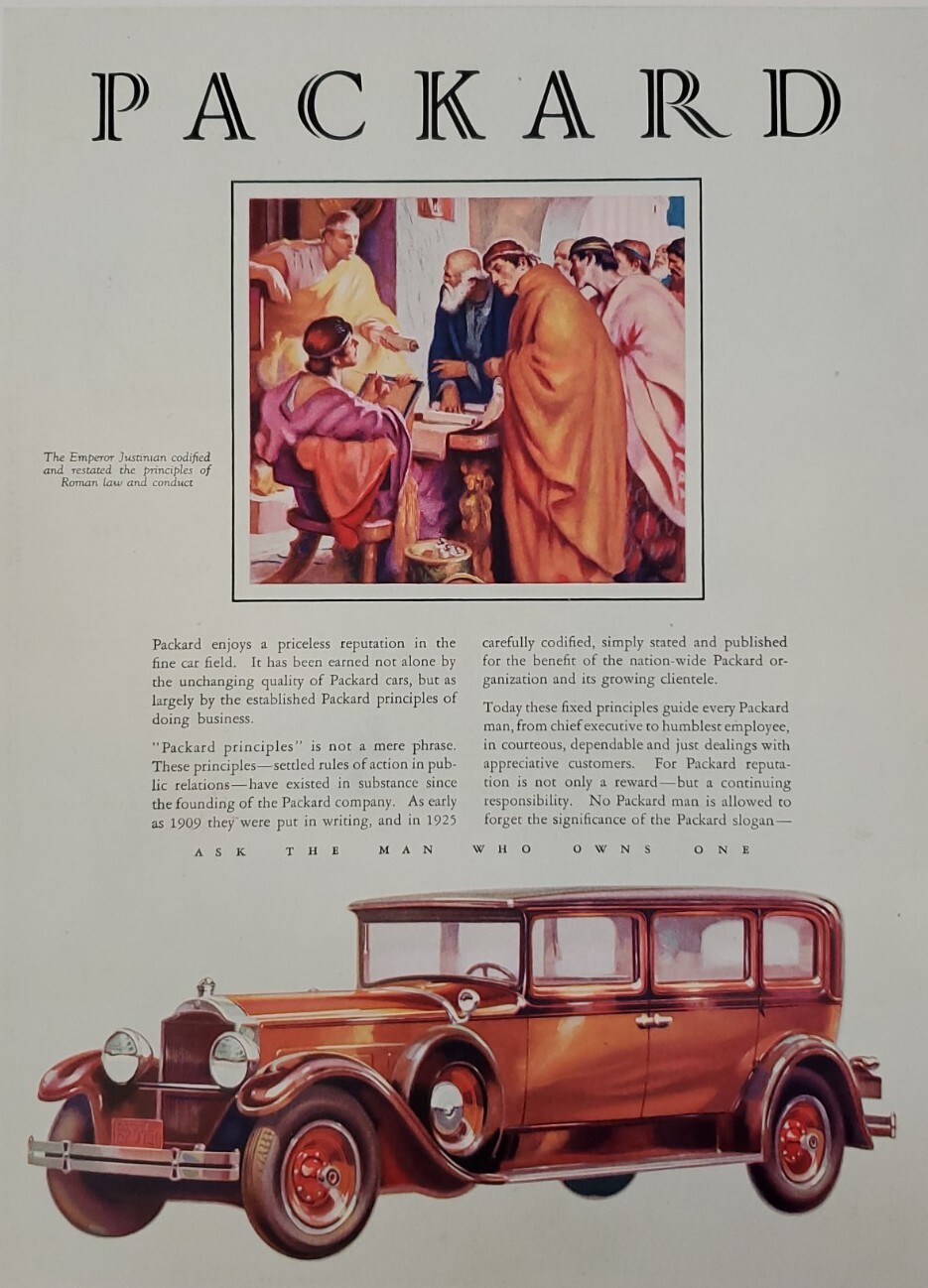 Vintage Magazine Print Ad - 1929 PACKARD Luxury Automobile - Full Page ...