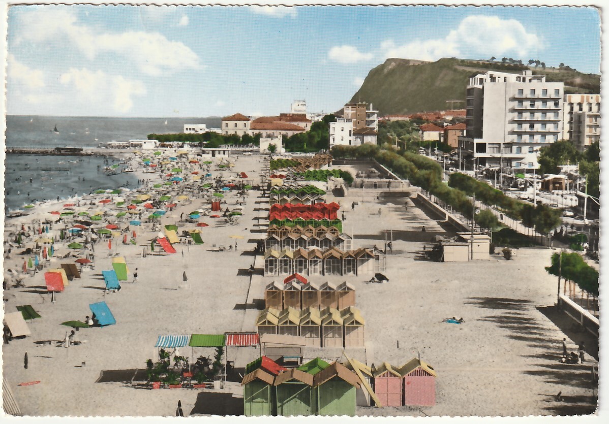 PESARO - LA GRANDE SPIAGGIA - VIAGG. 1962 -11478-