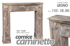 CORNICE CAMINO FINTO DECORATIVA CAMINETTO ANTICATO CLASSICO MODERNO 100*18*H96