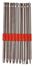 9pc Extra Long Phillip Pozi Slotted Screwdriver Bits Power Set 15cm x 1/4" drive