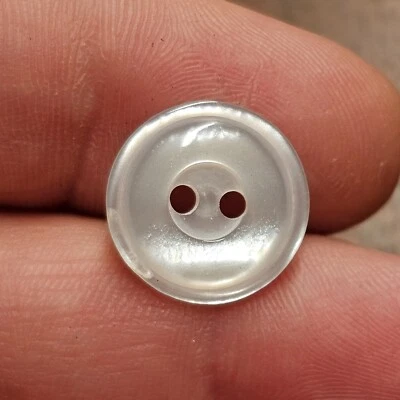 K&M 6-12 Stück Knöpfe Knopf Kunststoff Perlmuttknöpfe 14mm Weiß Hohe Qualität