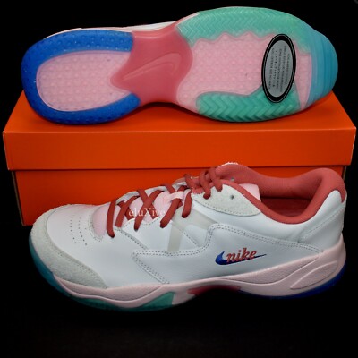 DS Nike 2019 Court Lite 2 PRM QS Pink Foam White Multicolor Tennis Sneaker sz 10