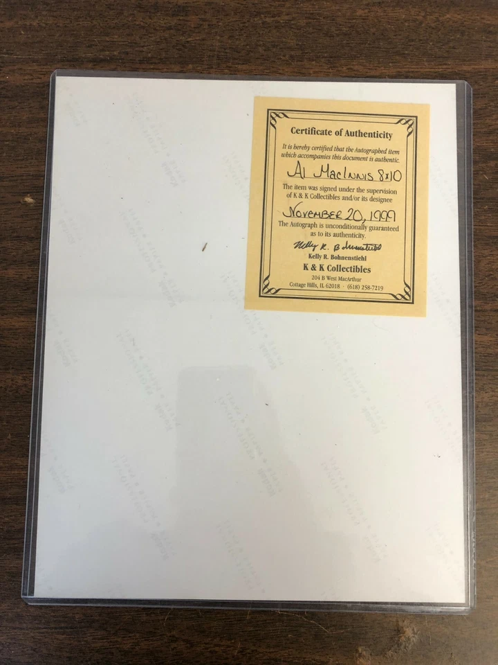 Фотография Эла Макинниса с автографом 8 x 10 дюймов с сертификатом подлинности — St. Louis Blues - Изображение 3 из 4