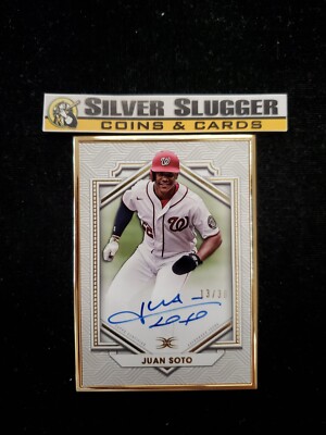 2022 Juan Soto Topps Definitive Collection Auto Framed Gold Border