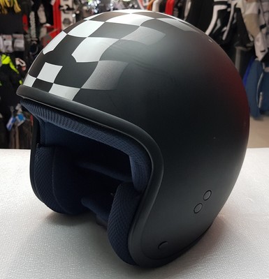 CASCO PROJECT CAFE RACER TG.S SCACCHI CHECKERED MOTORCYCLE SCOOTER HELMET |  eBay