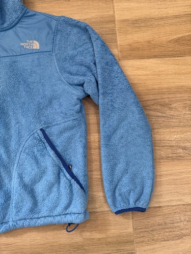 The North Face Women's Osito Fleece Jacket MEDIUM Blue Full Zip Outdoor Hooded - Picture 4 of 11