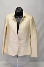 Stella McCartney Cream Colored Blazer Jacket Italy Size 38 One Button Silk Blend