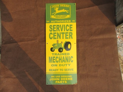 Porzellan John Deere Emaille Blechschild Teller Größe 40 x 15 cm
