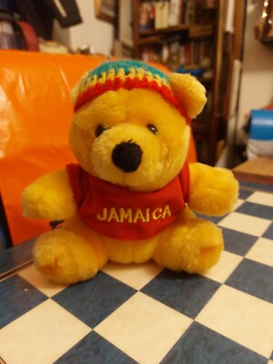 RARE Winnie The Pooh with Dreads Rasta Jamaica Soft Plush Toy 18cm RARE Winnie The Pooh with Dreads Rasta Jamaica Soft Plush Toy 18cm