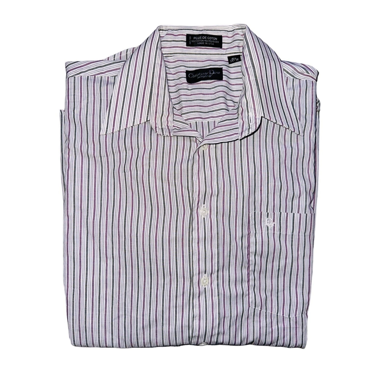 Camicia top a maniche lunghe C2* Christian Dior con bottoni sul davanti 15 5 34 35 USA