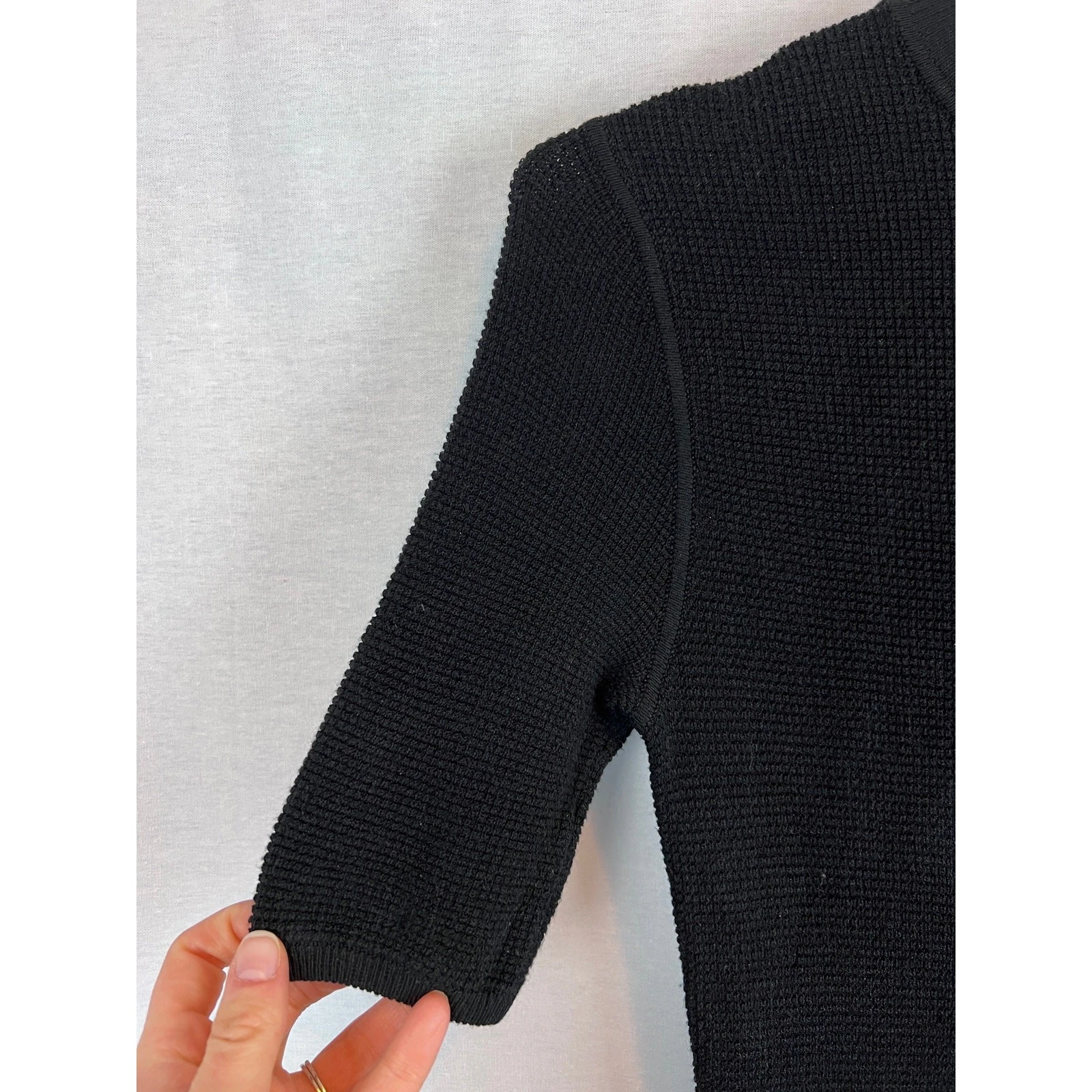 T Alexander Wang Maglione Vestito Donna Piccolo Nero Midi Silenzioso Lusso Minimalista