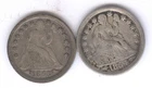 TWO - Seated Liberty Dimes + SILVER + 1853 & 1854 w/arrows + No Reserve!