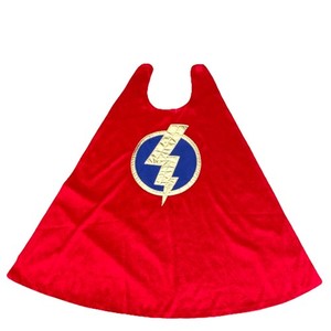 Little Adventures Red Superhero Cape Lightning Bolt Ages 3-9 Years
