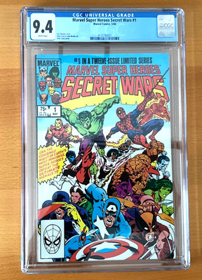MARVEL SUPER HEROES SECRET WARS #1 CGC 9.4 WHITE PAGES MARVEL/1984