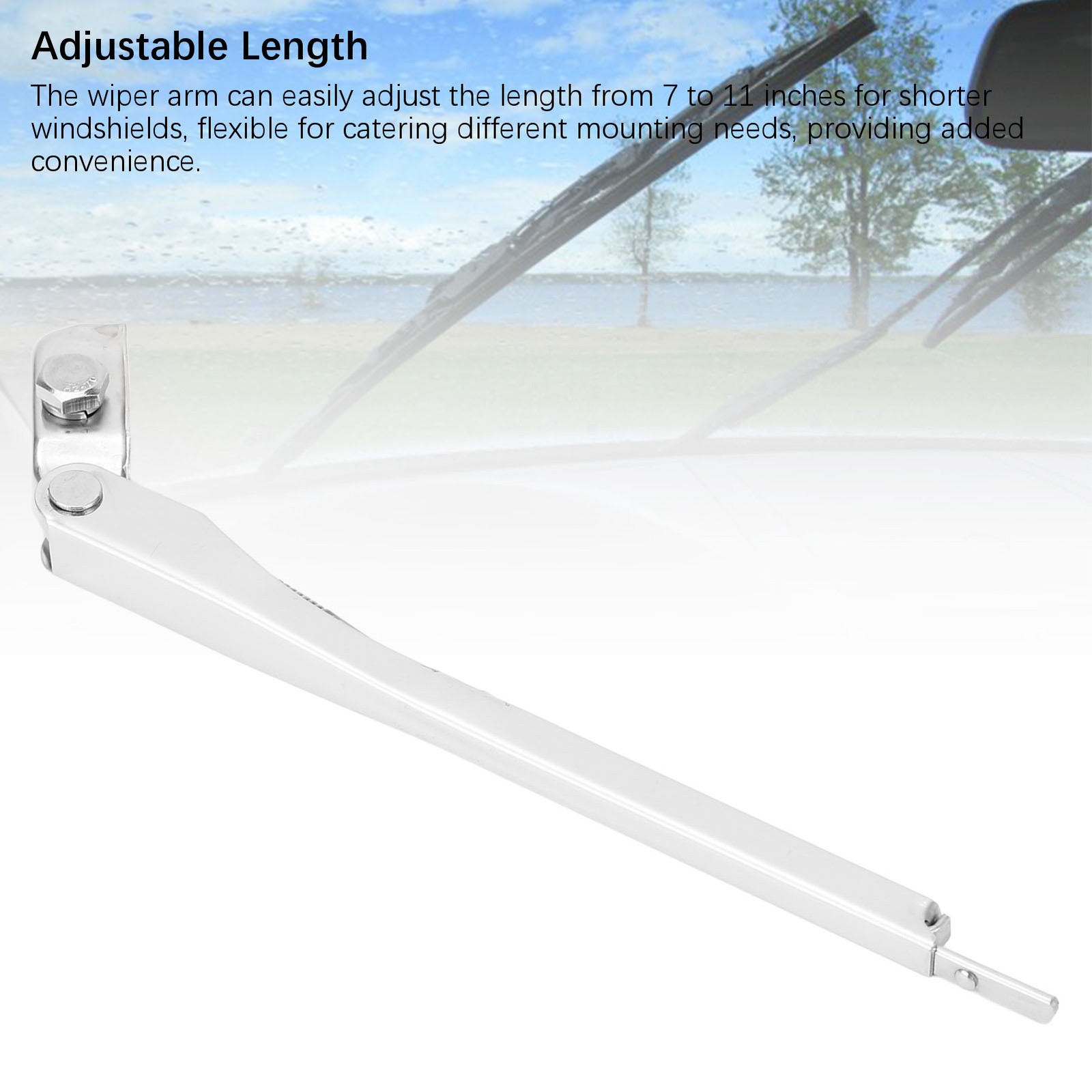 ･Windshield Wiper Arm 7 To 11 Inch Adjustable Stainless Steel Electric Wiper Arm