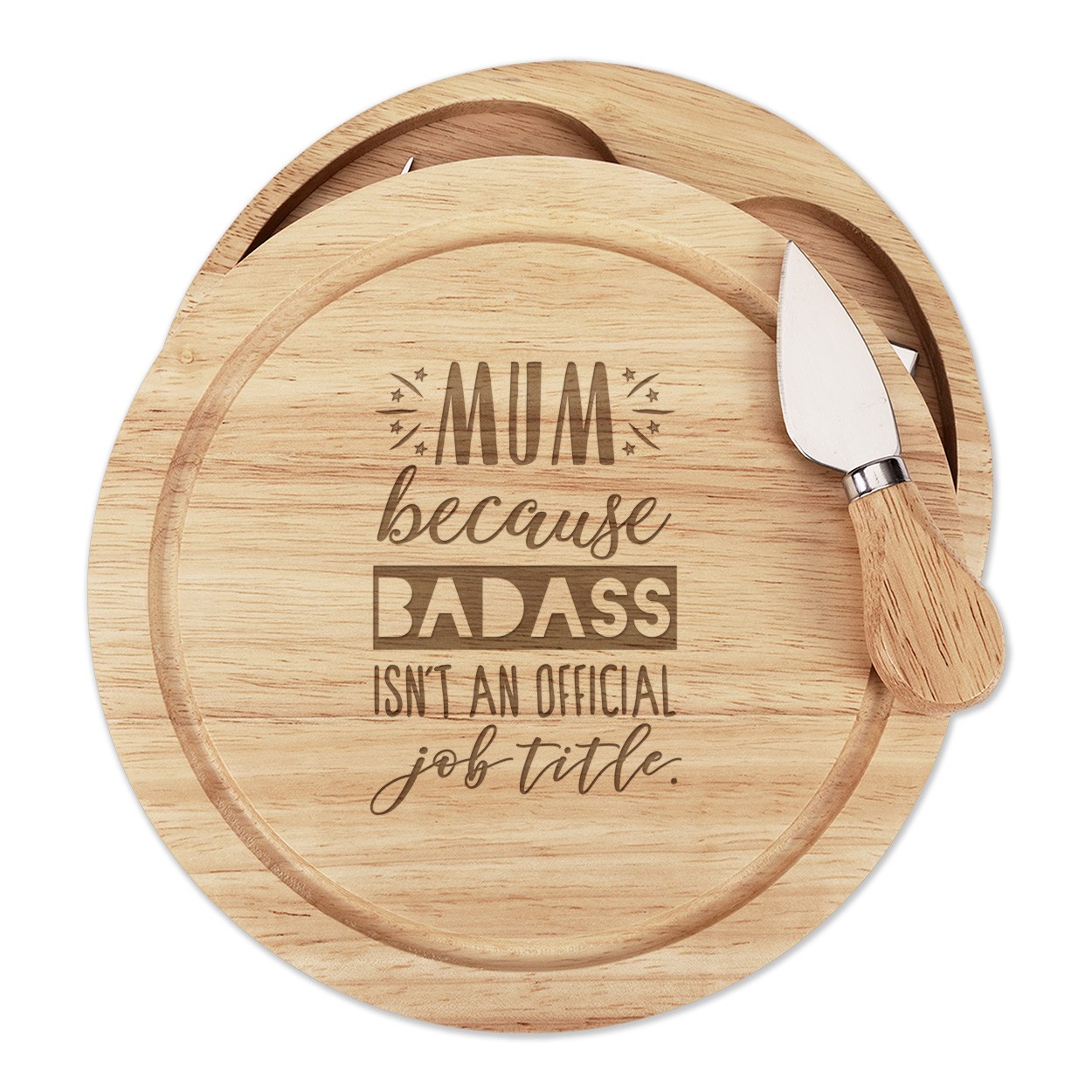 Mum Badass Isn't An Official Job Title Cheese Board Knife Set Mother