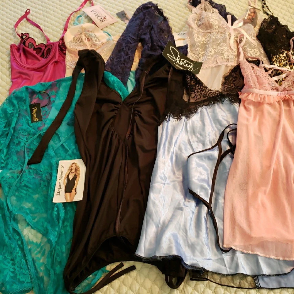 Sexy Lencería LOTE de 10 Talla Pequeña Encaje Babydoll Vestido Sin Mangas Boudoir Sesión de Fotos Foto 4 de 4