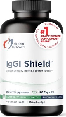 Designs for Health IgGI Shield - Gut Health & Immune Support Powder with Dairy