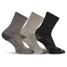 Merrell Unisex Core Wool Blend Crew Socks Charcoal Heather (3 pairs) - MEA33507C