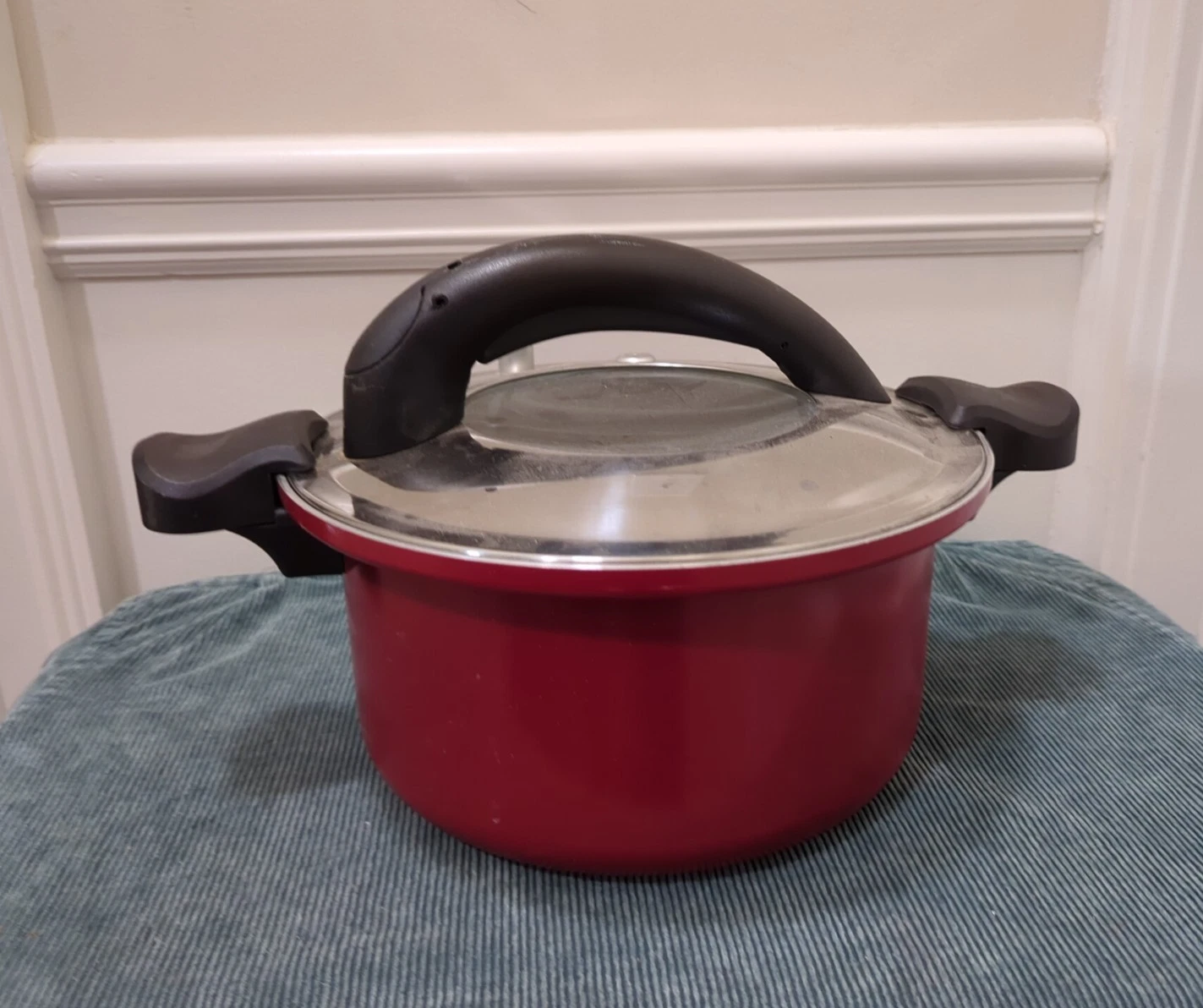 NWOP Gordon Ramsay 6 qt. Nonstick Low Pressure Stovetop Cooker with Glass Lid