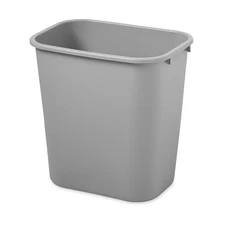 Rubbermaid Plastic Wastebasket Trash Can 7-Gallon Gray for Home/Office