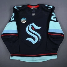 2023-24 Oliver Bjorkstrand Seattle Kraken Game Used Worn NHL Hockey Jersey