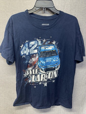 Kyle Larson Nascar 42 Blue Fuel 2 Sided T-Shirt Chip Ganassi Racing Men's L