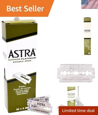 Brand New Platinum Double Edge Safety Razor Blades 100 Blades
