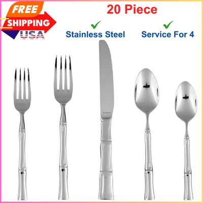 FORTESSA Royal Pacific 18/10 Stainless Steel Flatware - 20 Piece Place Setting