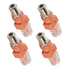 Coaxial to Ethernet Adapter, 4 Pack Coax F Female to RJ45 Male Converter3937