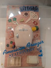 Vintage Banning Beetland Li'l Fridge Pink American Freezer Stationery Set NOS
