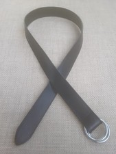 Men's Size 38 Polo Ralph Lauren Stitched Black Italian Leather D-Ring Belt