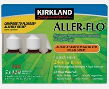 Kirkland Signature Aller-Flo 50mcg. Allergy Spray, 5 Bottles ** Fluticasone **