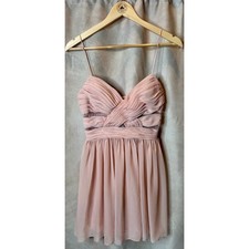 Hailey Logan Blush Pink Sheer Side Ruched Mini Dress 7/8