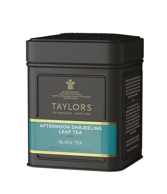 1 PCS Afternoon Darjeeling Black Tea Loose Leaf 4.41 Ounce Tin Caddy Drink