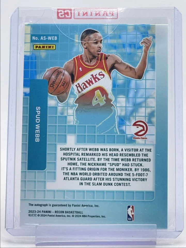 SPUD WEBB 2023-24 RECON ARCHETYPE SIGNATURES HAWKS AUTO Q3280 - Image 2 of 2