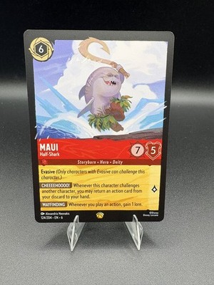Disney LCG マウイ 124/204 Disney Lorcana Maui Half-Shark Legendary Card 124/204 Azurite Sea