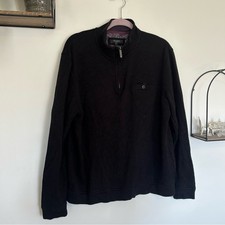 Ted Baker London Black Valerio Sweater Half Zip Size 6 XXL