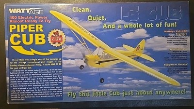 Wattage ARF Piper Cub J-3 Cub RC Plane Kit-NIB Sealed Parts! US Seller