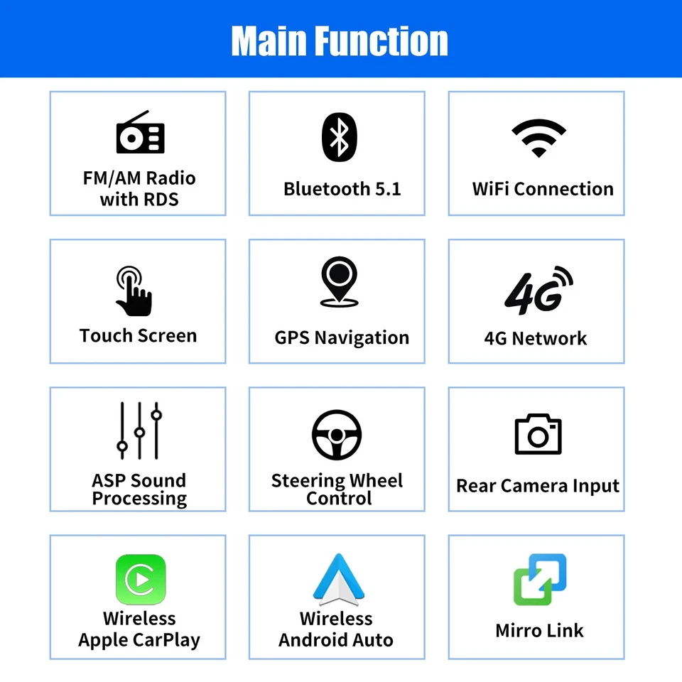 Autoradio 1 DIN | 7-Zoll Flip-Out | Android Auto/CarPlay | GPS Navigation - Bild 3 von 4