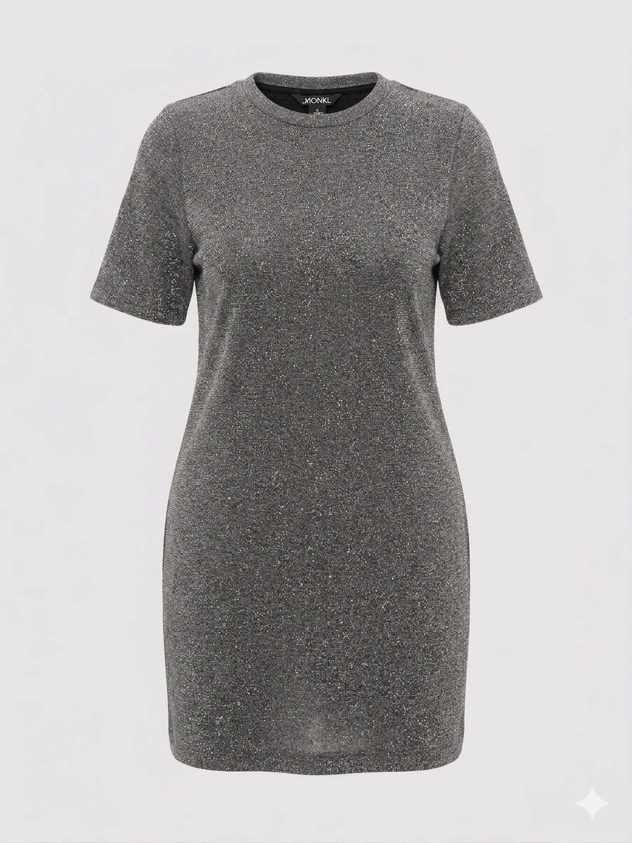 monki glitter dress Plus-Size Long A-Line Prom Dress with Sequin Bodice– PromGirl main image 1