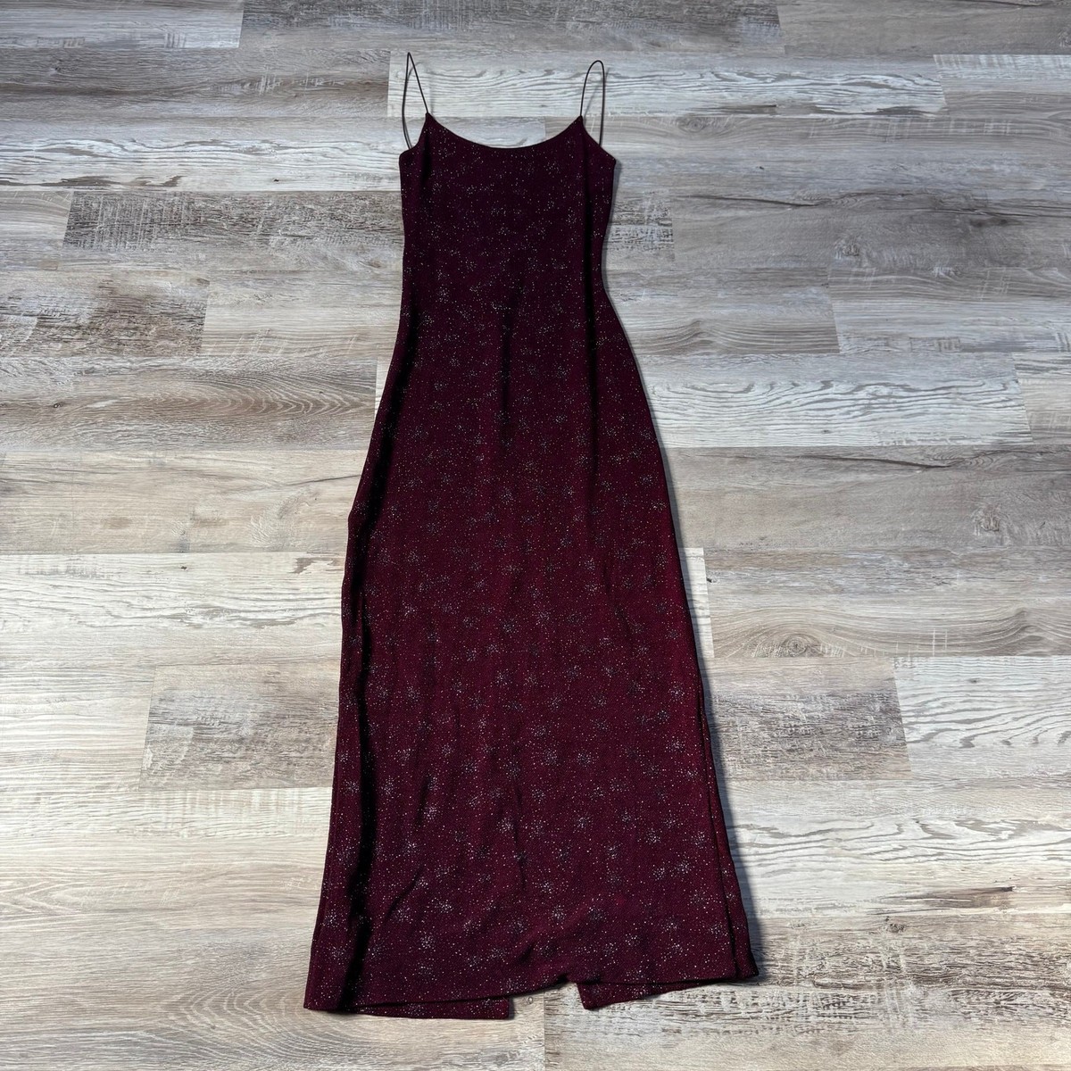 chinese dress ladies Stolen Stores Swan Slip Maxi Dress in Burgundy and Pink