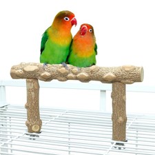 Bird Perch Stand, Bird Cage Top Perch Gym,Natural Wood Parrot Branch for Smal...