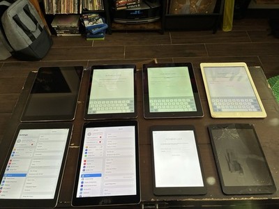Apple iPad 4th Gen, Air, Air 2 and Mini Lot of 8 READ!!!