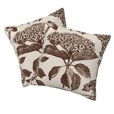 Sage Brown Throw Pillow Covers Hydrangea Floral 18" x 18" Pack of 2 Color-11