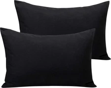 Toddler Pillowcases, 2 Pack, 14"X20", Fits 12"X16", 13"X18", 14"X19", Black