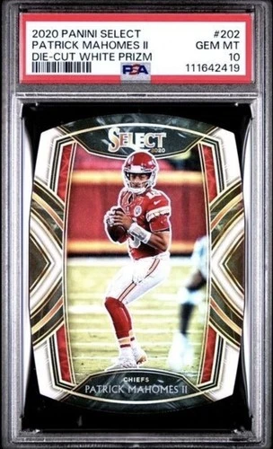 2020 Panini Select Die-Cut White Prizm Patrick Mahomes II #202 PSA 10 GEM Chiefs