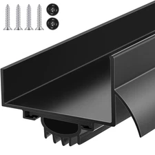 1 Pcs 1-3/4" x 36" U Shaped Aluminum Door Bottom Sweep with Drip Cap Screw-on...