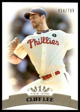 2011 Topps Tier One #16 Cliff Lee SN #/799 Philadelphia Phillies NM+